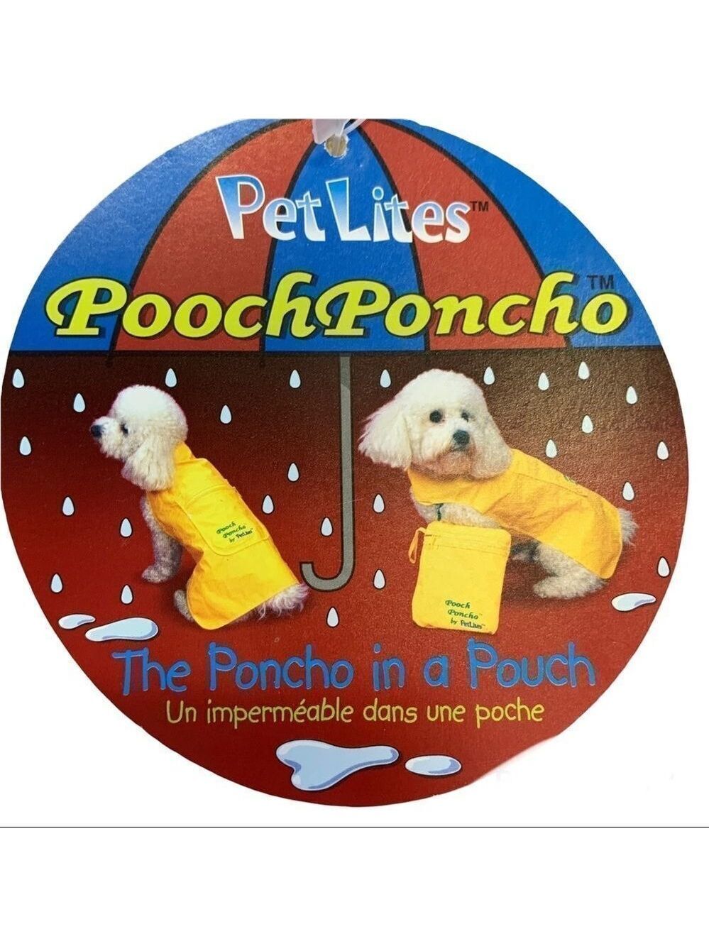 Nwt Petlites Poochponcho yellow small breed dog raincoat multiple sizes